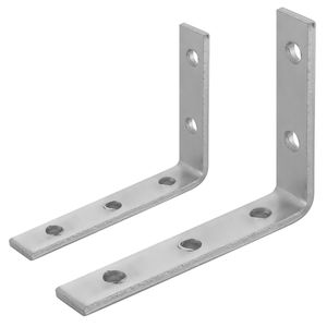 Suporte Cortina Leve 4x4cm Zincado 10 Peças Kala