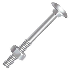 Parafuso Francês Porca 5/16"X4" Zincado Ciser 100 Peças