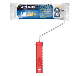 Rolo de Pintura AntiGota Poliamida 15cm com cabo Atlas
