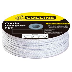 Corda Pet Trançada 150m / 6mm Branca Collins