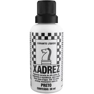 Corante Líquido 12 Peças Preto Xadrez Corante