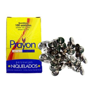 Tacha Ferro Percevejo Niquelado 8x16 100 Peças Prayon