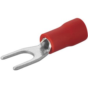 Terminal Pré-Isolado Garfo M-4 0,5-1,5 Vermelho 100 Peças Liege