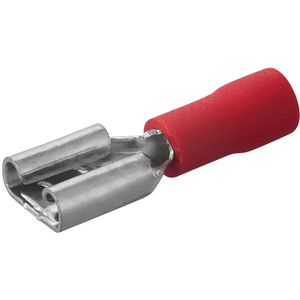 Terminal Pré-Isolado Fêmea 0,5-1,5 Vermelho 100 Peças Liege