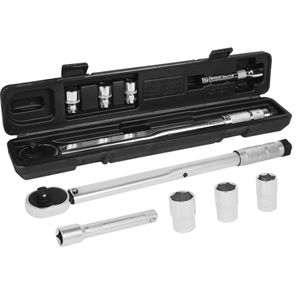 Jogo de Torquímetro com 45 Dentes 1/2" 210Nm 5 Peças Worker