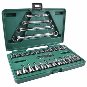 Jogo De Soquetes e Chaves E-Torx 3/8" ST09010SJ Sata -35 Pçs