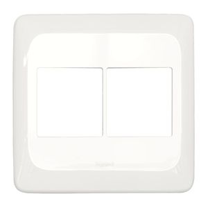 Placa Com Suporte 4x4 2+2 Postos Juntos Branca Pial Pop