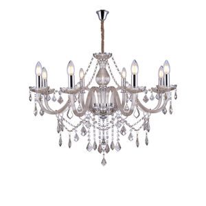 Lustre de Cristal Conhaque Glam 8xE14 320W Taschibra