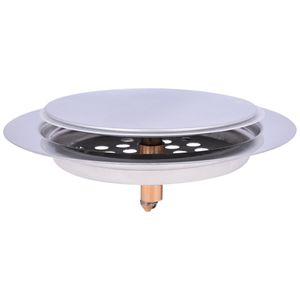 Ralo de Banheiro Redondo Click Up em Aço Inox 9,5cm Liege