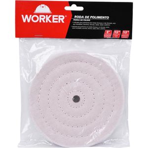 Roda de Polimento 6" Furo 1/2" Algodão da Worker