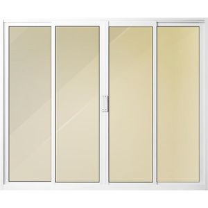 Janela SPP de Alumínio BR 4 Folhas VR 100x120cm Aluvid