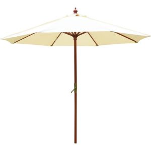 Ombrelone para Jardim Vertical de Madeira Creme 3m Kala
