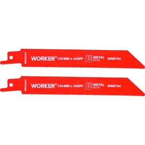 Lâmina para Serra Sabre Bimetálica 1/2” 150mm 24 Dentes Worker