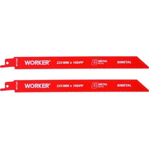 Lâmina para Serra Sabre Bimetálica 1/2” 225mm 18 Dentes Worker