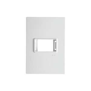 Placa 4x2 1 Módulo Horizontal com Suporte Vivaz Branco  Ilumi
