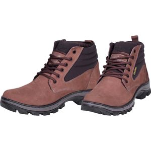 Botina Picker em Couro Natural Nobuck Cravo Collins