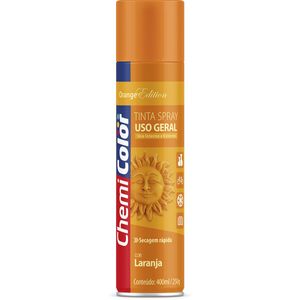 Tinta Spray Uso Geral 400ml/250g Laranja Chemicolor