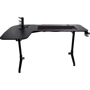 Mesa Gamer em L com Suporte de Acessórios 80x30cm Kala