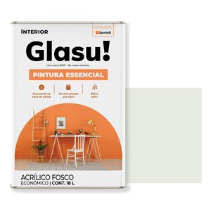 Tinta Acrílica Essencial Fosco Gelo 18L da Suvinil Glasu!