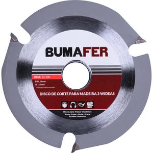 Disco Corte para Madeira  3 Wideas 13200rpm 115x22,23mm Bumafer
