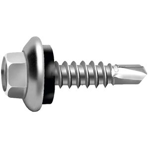 Parafuso Sextavado para Telha Zincado nº12x4" 200pçs Branco Ciser