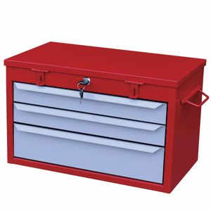 Caixa de Ferramentas com 3 Gavetas Vermelha G3VM Fercar