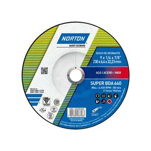 Disco de Desbaste Super Aço BDA 640 230x6,4x22,23mm Norton