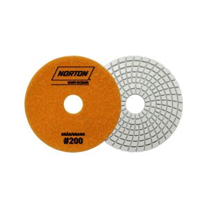 Disco Diamantado Flexível 100mm Grão 200 Laranja Norton