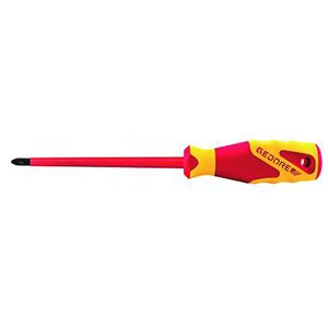 Chave de Fenda Isolada VDE PH0 Cruzada M1,6-M2 1000V Gedore