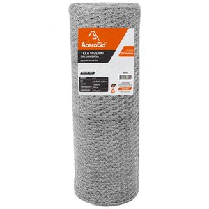 Tela Viveiro Galvanizada 1/2" Fio 24 0,60x50m da Acerosid