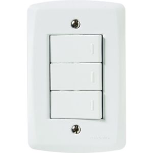 Interruptor Triplo Simples Lux2 4x2 10A Tramontina