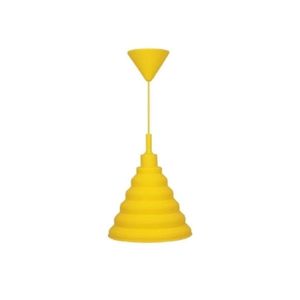 Pendente Silicone E27 24cm Amarelo Taschibra