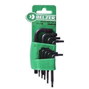 Chave Torx Tipo L Jogo Curto 230409SBR Belzer - 9 Peças
