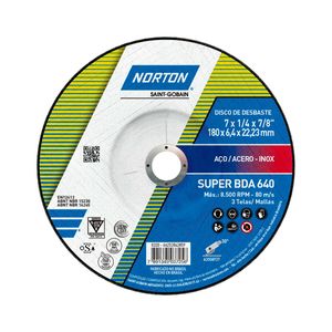 Disco de Desbaste Super Aço BDA 640 180x6,4x22,23mm Norton