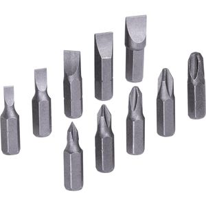 Jogo de Bits Para Parafusadeira 10 Pçs Fenda/Phillips Worker