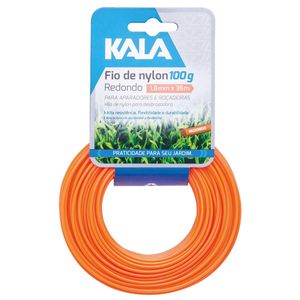 Fio de Nylon Redondo para Roçadeira 1,6mmx44m 100g Kala