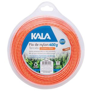 Fio de Nylon para Aparadores Laranja 2,4mmx90m Kala