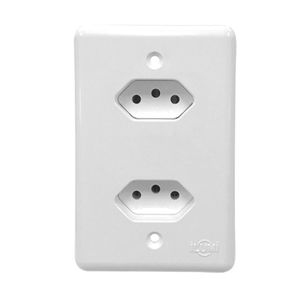 TOMADA DUPLA ILUMI 10A BRANCA STYLUS