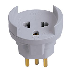 ADAPTADOR UNIVERSAL ILUMI PARA 2P+T RED 10A CZ