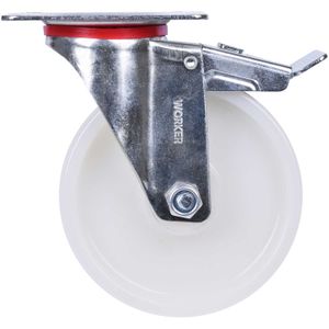 Rodizio Nylon 6" Giratório Com Freio Worker