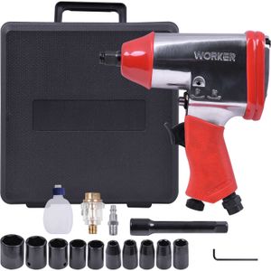 Jogo de Chave Pneumática 1/2" com 17 Peças Worker