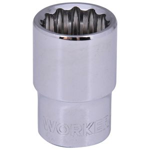 Soquete Estriado Encaixe 1/2" 19mm Worker