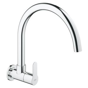 Torneira Cozinha Parede Bica Alta Cromado Bauedge Grohe
