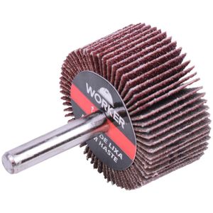 Roda de Lixa Com Haste 50mm x 25mm Grão 60 Worker