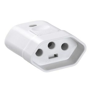 Plugue Fêmea 2P+T 20 A 250 V Branco Tramontina