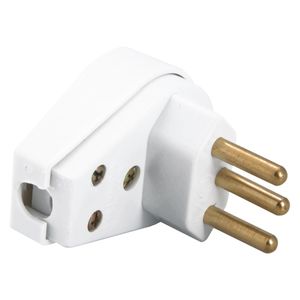 Plugue Angular 2P+T 20A 250V Branco Tramontina