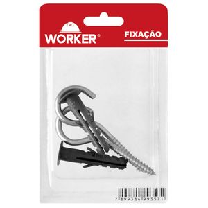 Gancho Bucha Com Aba Zincada Conjunto com 5 Worker