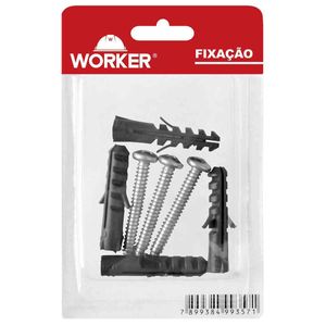 Parafuso AA com Bucha 2,9x19mm 10 Conjuntos Worker