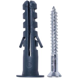 Parafuso Cabeça Chata Zincado com Bucha 3,5x30mm 10 Peças Worker