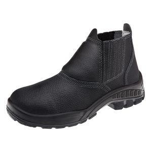 Botina Couro N38 Bi Elastico Biq Aco